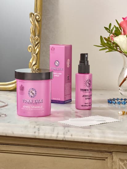 Products for cleaning jewellery with gemstones from Town Talk Polish Co.